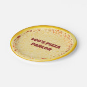 Personalisierter Käse Pizza Parlor Pizzeria Party Pappteller (Schrägansicht)