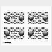 Personalisierter Kassettenspieler Rechteckiger Aufkleber (Blatt)