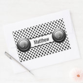 Personalisierter Kassettenspieler Rechteckiger Aufkleber (Umschlag)