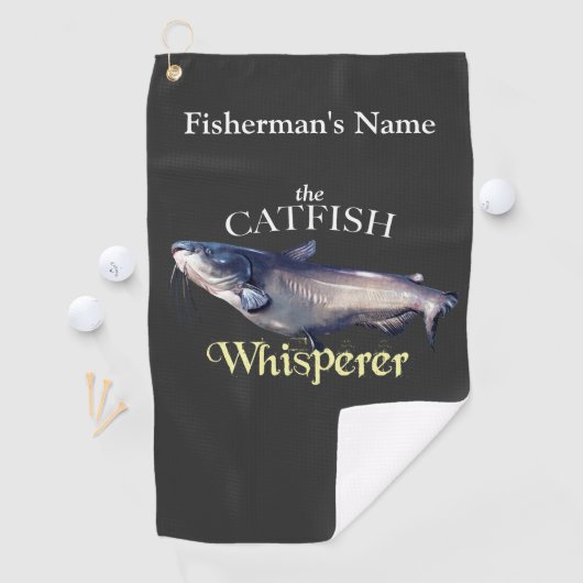 Personalisierter Katfisch Whisperfischen Handtuch (Insitu)
