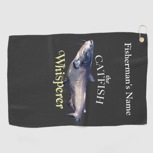 Personalisierter Katfisch Whisperfischen Handtuch (Horizontal)