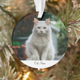 Personalisierter Katze Name Foto Ornament