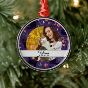 Personalisierter Katzen-Schmuck   Benutzerdefinier Ornament Aus Metall