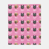 Personalisierter Katzen- und Hundename und Foto, P Fleecedecke (Vorderseite)
