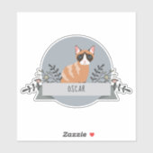 Personalisierter Katzenaufkleber Vinyl - Name Ihre Aufkleber (Blatt)