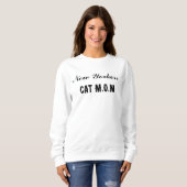 Personalisierter Katzenliebhaber Cat Mom Schrift S Sweatshirt (Vorne ganz)