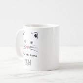 Personalisierter Katzenmutter-Becher Kaffeetasse (Vorderseite Links)