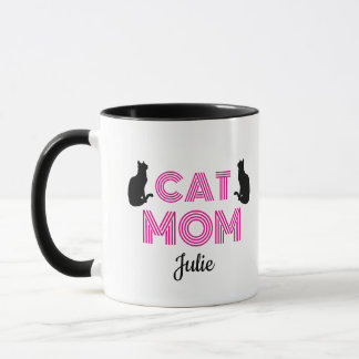 Personalisierter Katzenmutter-Becher mit Katzen-Si Tasse