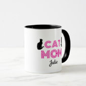 Personalisierter Katzenmutter-Becher mit Katzen-Si Tasse (VorderseiteRechts)