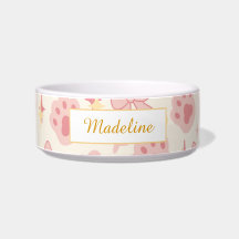 Personalisierter Katzenname Katzenpfoten Pastell-S