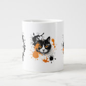 personalisierter Katzenpapa Jumbo-Tasse (Vorderseite)