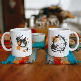 personalisierter Katzenpapa Jumbo-Tasse
