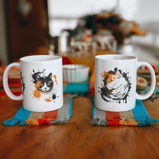 personalisierter Katzenpapa Jumbo-Tasse