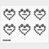Personalisierter Katzenpflaster Print Square Shape Quadratischer Aufkleber (Blatt)