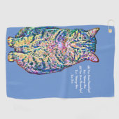 Personalisierter Katzentext Golfhandtuch (Horizontal)