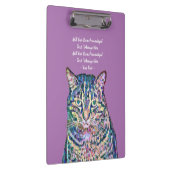 Personalisierter Katzentext  Klemmbrett (Rechts)