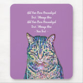 Personalisierter Katzentext Mousepad (Vorne)