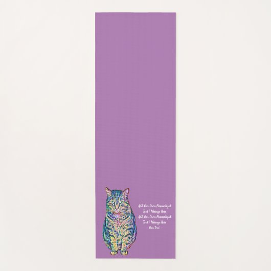 Personalisierter Katzentext Yogamatte (Vorderseite)