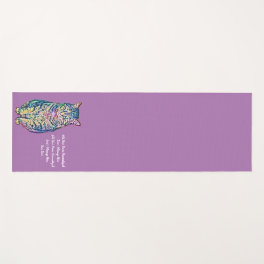 Personalisierter Katzentext Yogamatte (Vorderseite (Horizontal))
