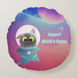 Personalisierter Katzenwirbel Rundes Kissen