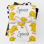Personalisierter Kautschukkleber Geschenkpapier Set (Beispiel)