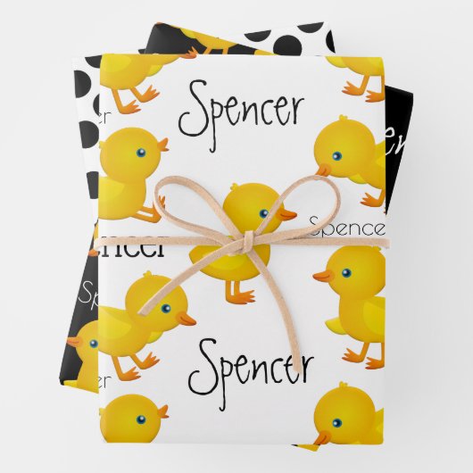 Personalisierter Kautschukkleber Geschenkpapier Set (Beispiel)