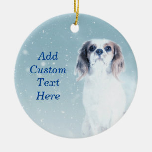 Personalisierter Kavalier König Charles Spaniel H Keramik Ornament