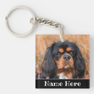 Personalisierter Kavalier König Charles Spaniel H Schlüsselanhänger
