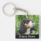 Personalisierter Kavalier König Charles Spaniel Hu Schlüsselanhänger (Vorderseite)