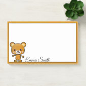 Personalisierter Kawaii-Bär Post-it Klebezettel (Büro)