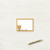 Personalisierter Kawaii-Bär Post-it Klebezettel (Auf Schreibtisch)
