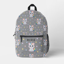 Personalisierter Kawaii Caticorn Name bedruckter R