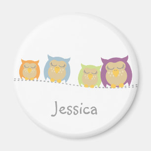 Personalisierter Kawaii Eulen-Magnet Magnet