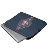 Personalisierter Kawaii Fox Ornamental Mandala Laptopschutzhülle (Vorne Knopf)