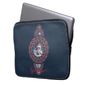 Personalisierter Kawaii Fox Ornamental Mandala Laptopschutzhülle (Vorderseite Links)