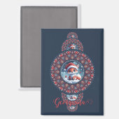 Personalisierter Kawaii Fox Ornamental Mandala Magnet (Vorderseite/Rückseite)