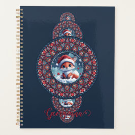 Personalisierter Kawaii Fox Ornamental Mandala Planer