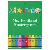 Personalisierter Kawaii-Lehrer Klemmbrett (Rückseite)