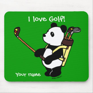 Personalisierter Kawaii Panda-Golfspieler Mousepad