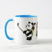 Personalisierter Kawaii Panda-Golfspieler Tasse (Links)