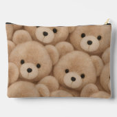 Personalisierter Kawaii Plüsch-Teddybär Zubehörtasche (Rückseite)