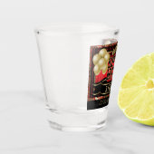 Personalisierter Keepake Happy Birthday - Rot Schnapsglas (Links)