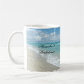 Personalisierter Keepake vom tropischen Strand Kaffeetasse (Links)