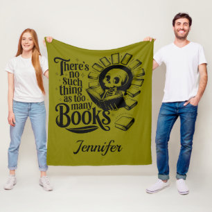Personalisierter Keine Solche Sache Zu Viele Büche Fleecedecke