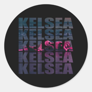 Personalisierter Kelsea Vorname Geschenk für Männe Runder Aufkleber