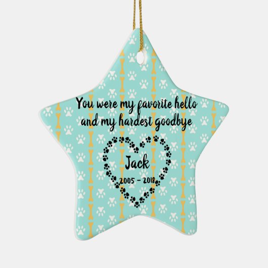 Personalisierter Keramik Ornament (Rechts)