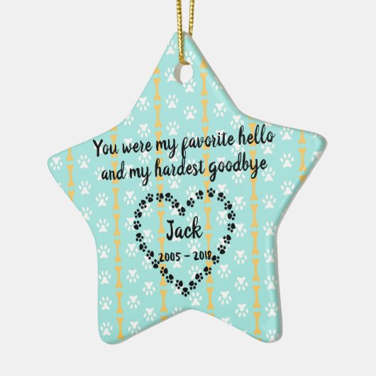 Personalisierter Keramik Ornament (Links)