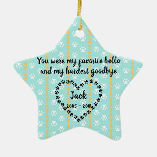 Personalisierter Keramik Ornament (Hinten)