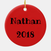 Personalisierter Keramik Ornament (Hinten)