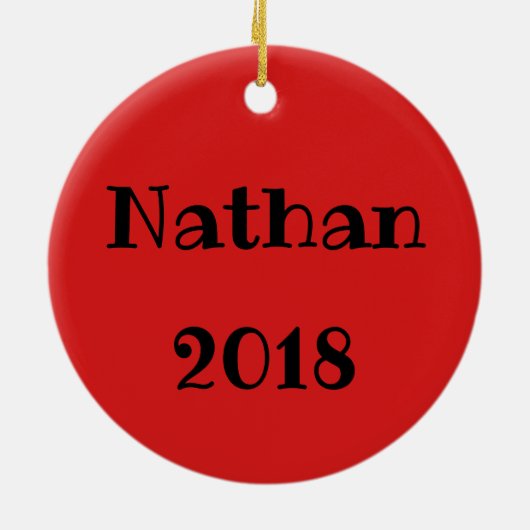 Personalisierter Keramik Ornament (Hinten)